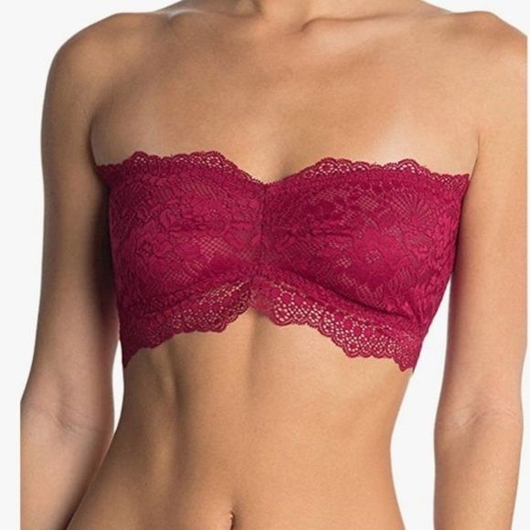 Free People Other - Free People LACEY LOOKS Burgundy Bandeau Bralette NEW